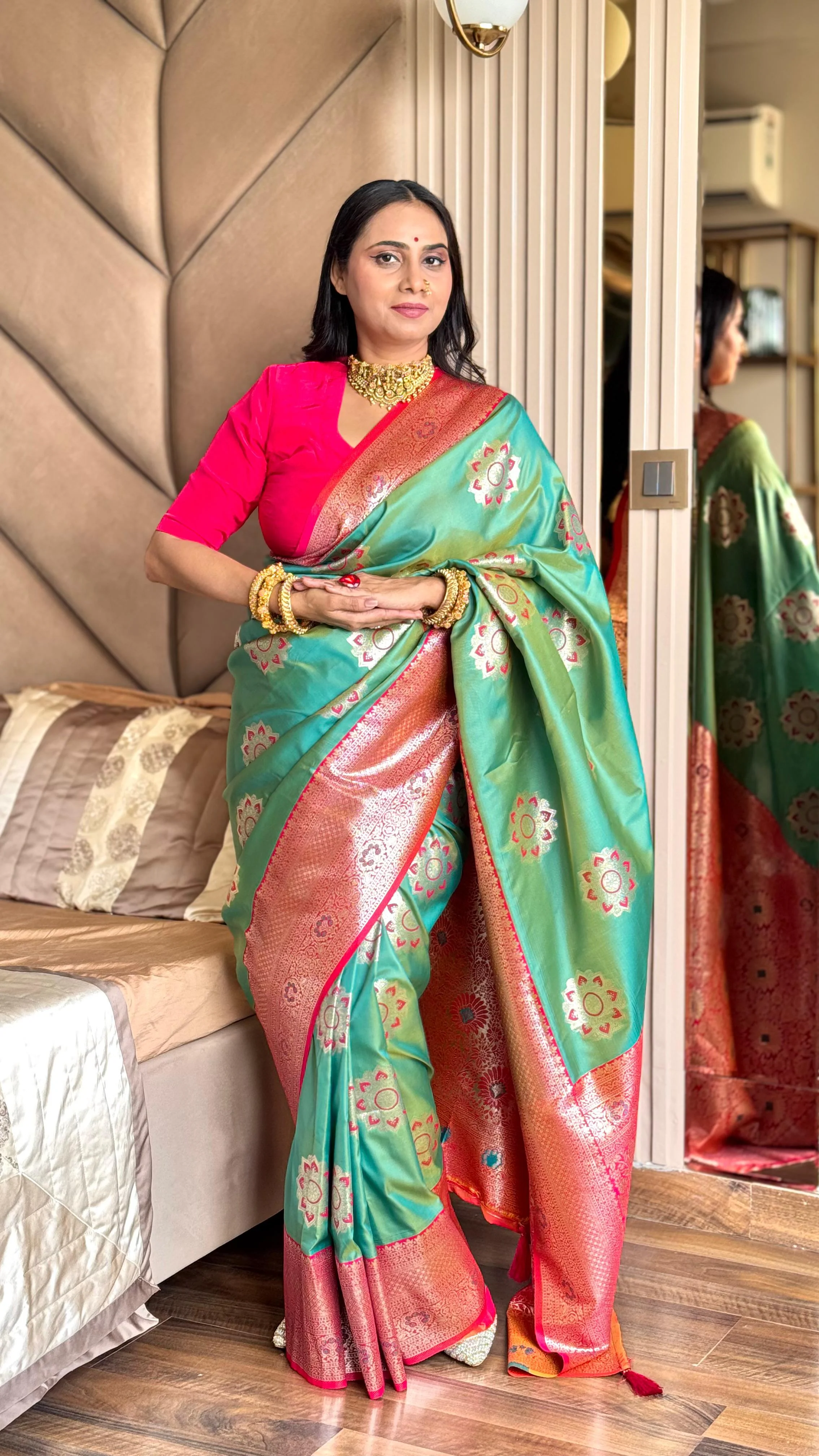 Beautiful Soft & Elegant With Rich & Vibrant Colour Combination Saree - Image 6