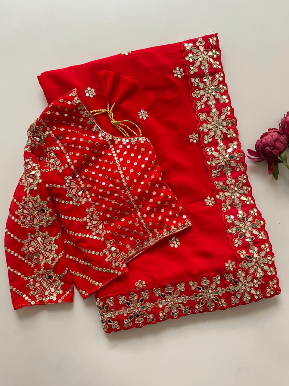 Bollywood Blockbuster Original Mirror Designer Saree - Image 4