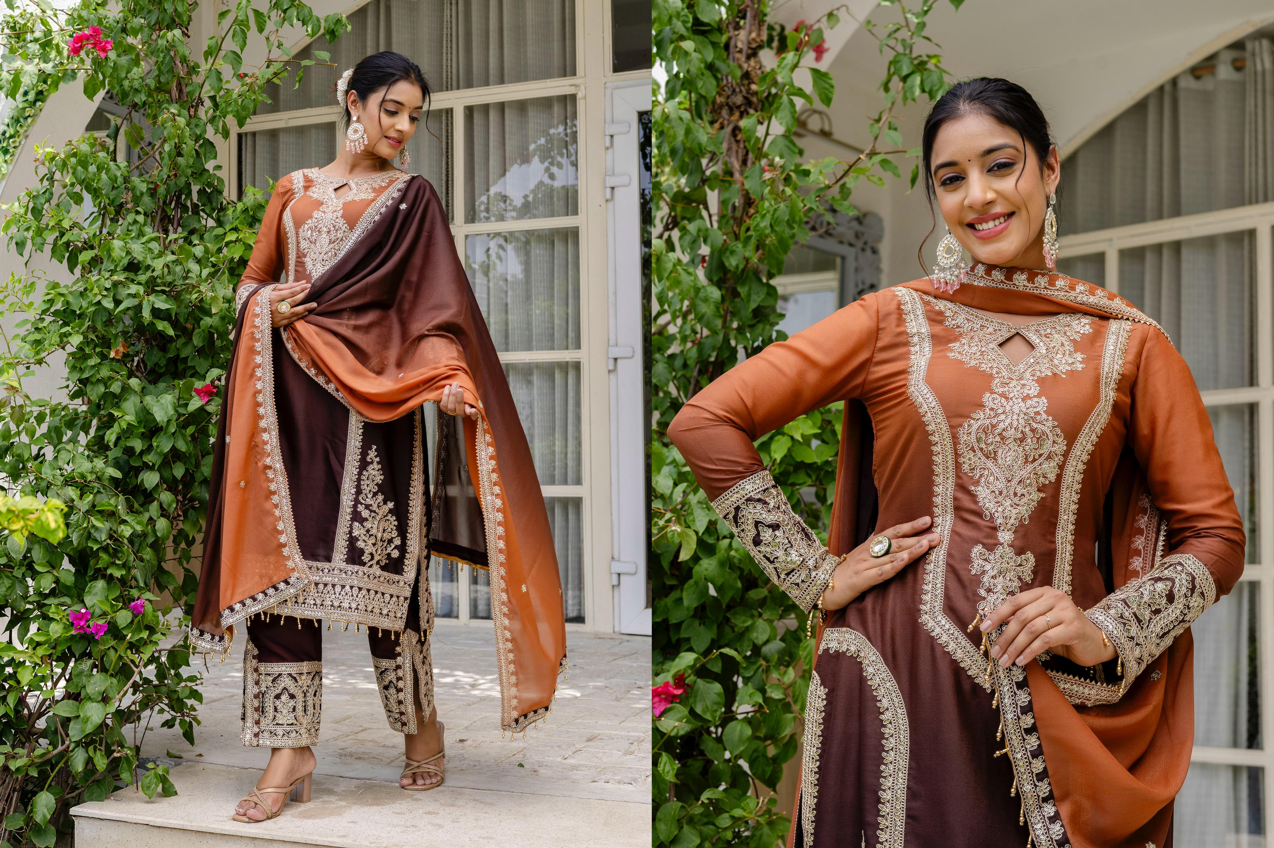 Designer Embroidery Sequence Work Salwar Suit - Image 4