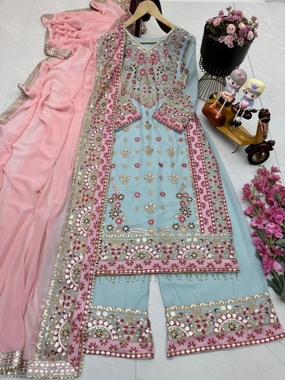 Designer Partywere Georgette Embroidery Work Salwar Suit - Image 4