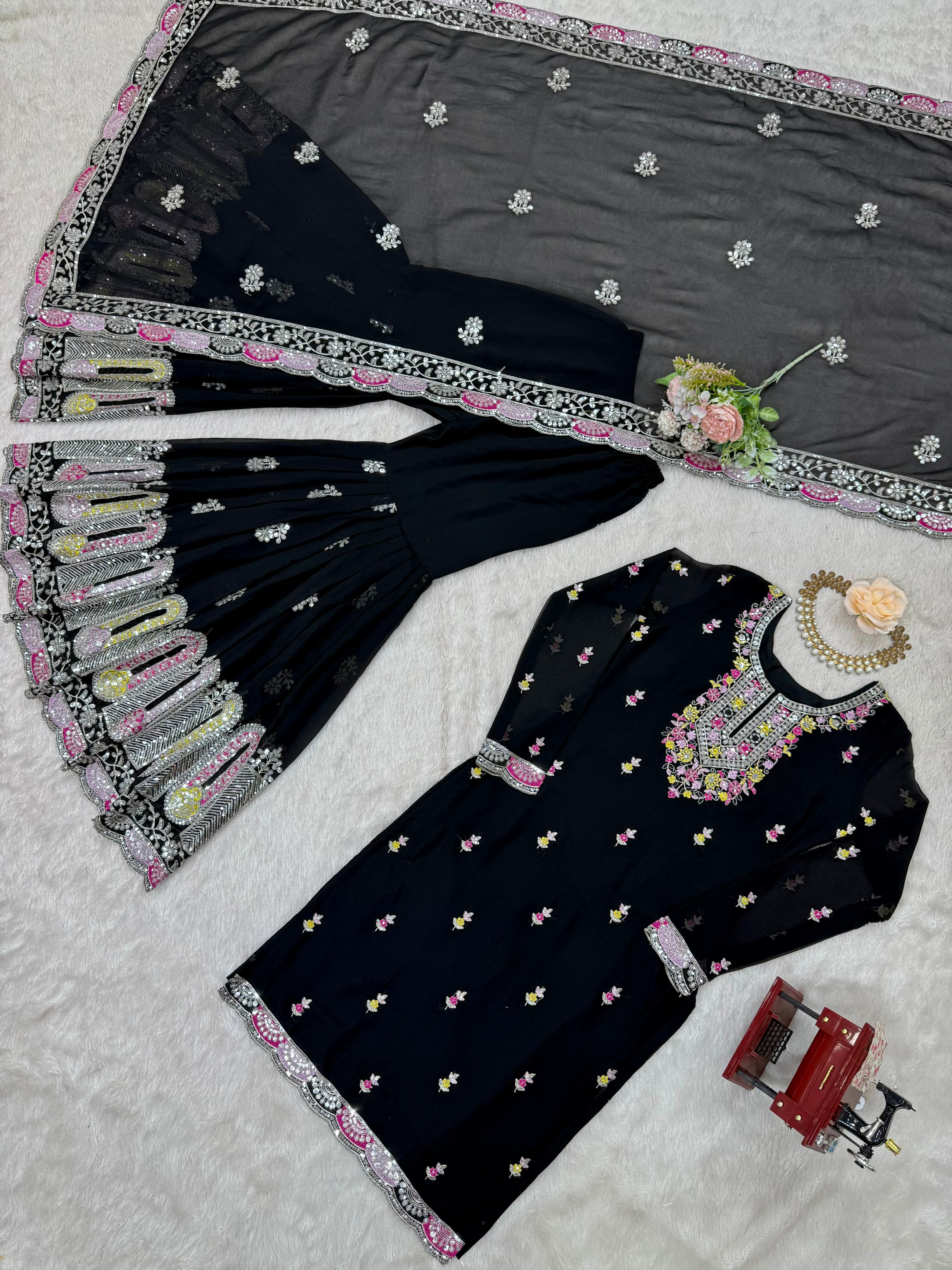 Eid Special Georgette Sequence Work Salwar Suit - Image 5