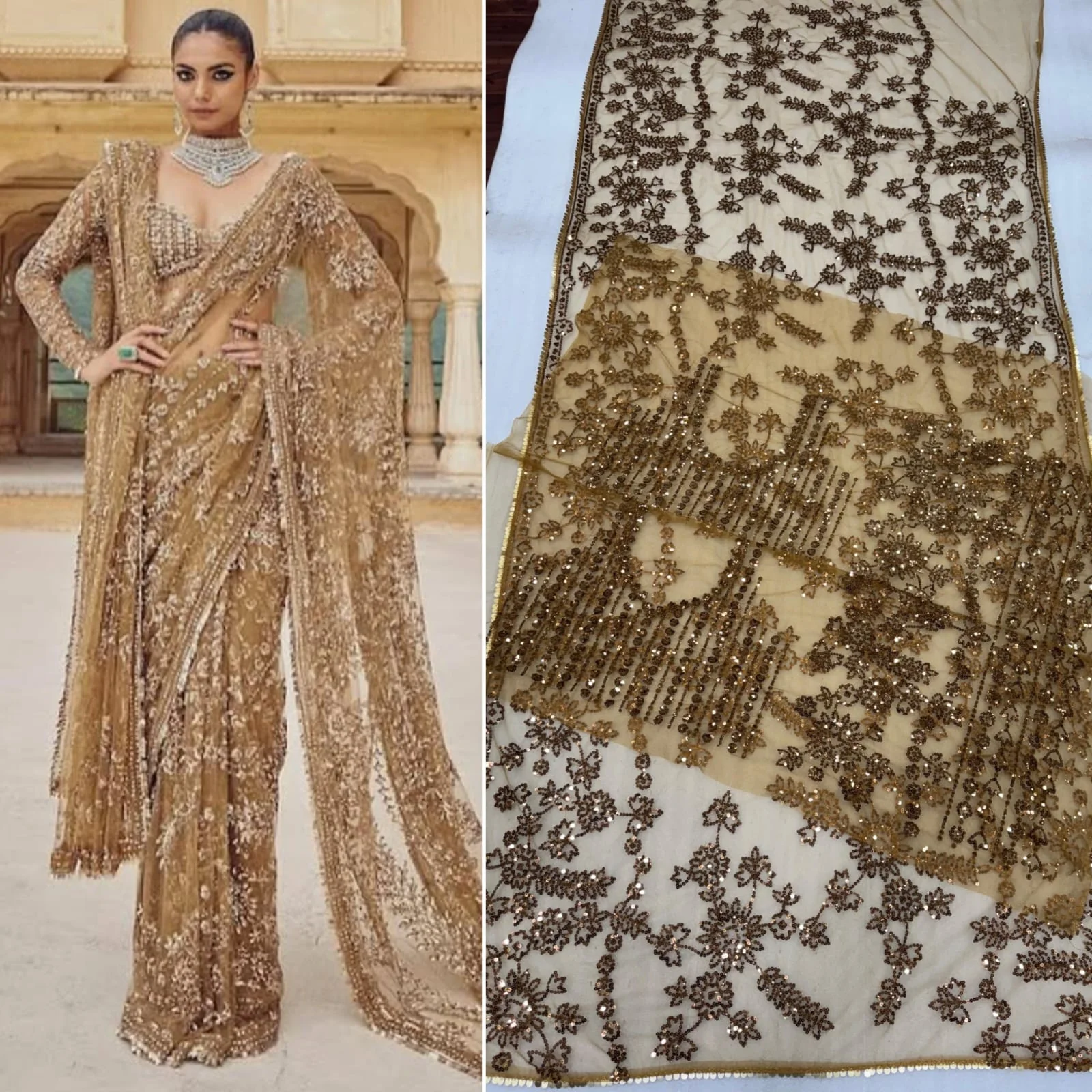 Party-wear Bollywood Blockbuster Sequence Designer Saree - Image 3