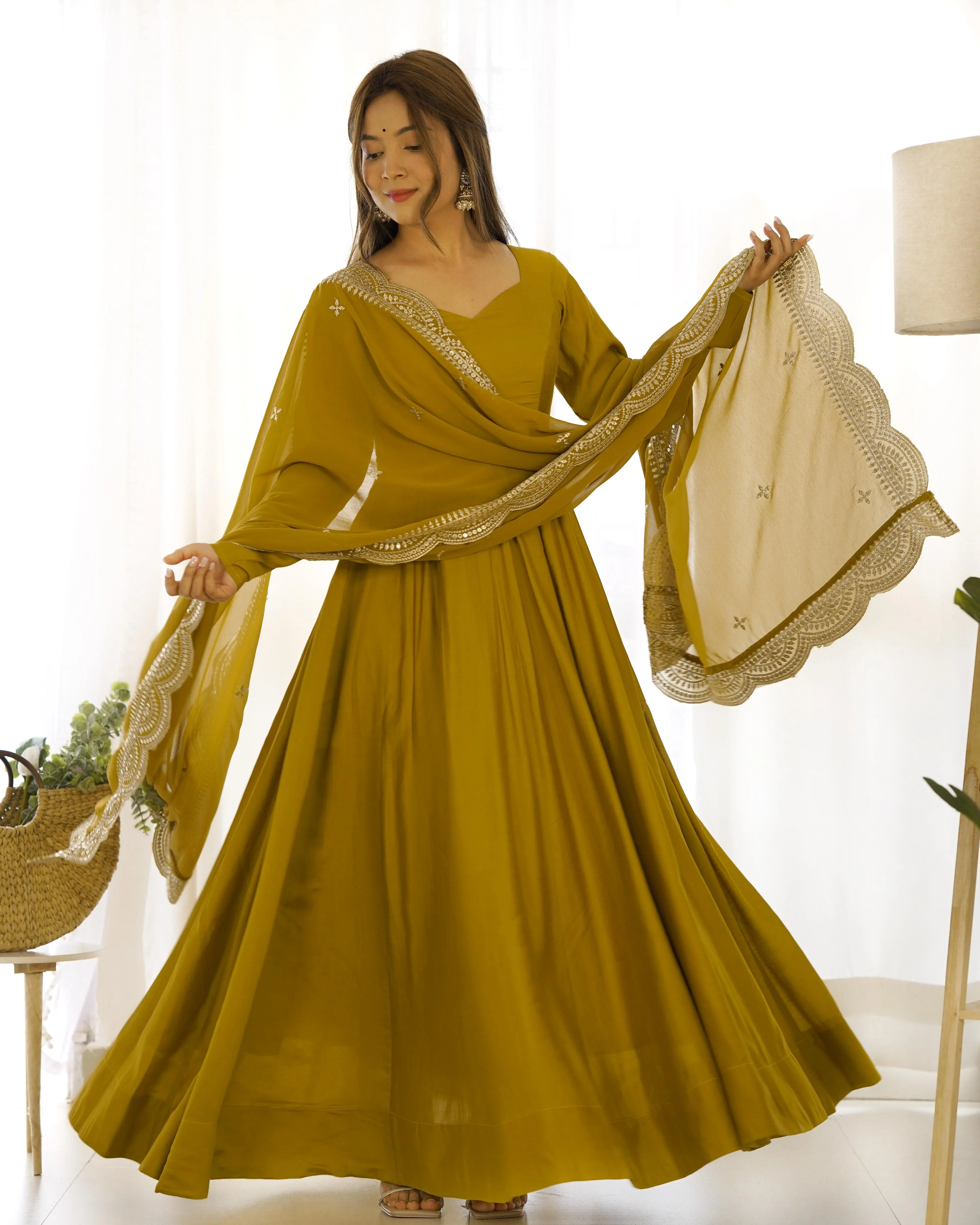 Sunshine Ready To Wear Anarkali Gown - Image 3