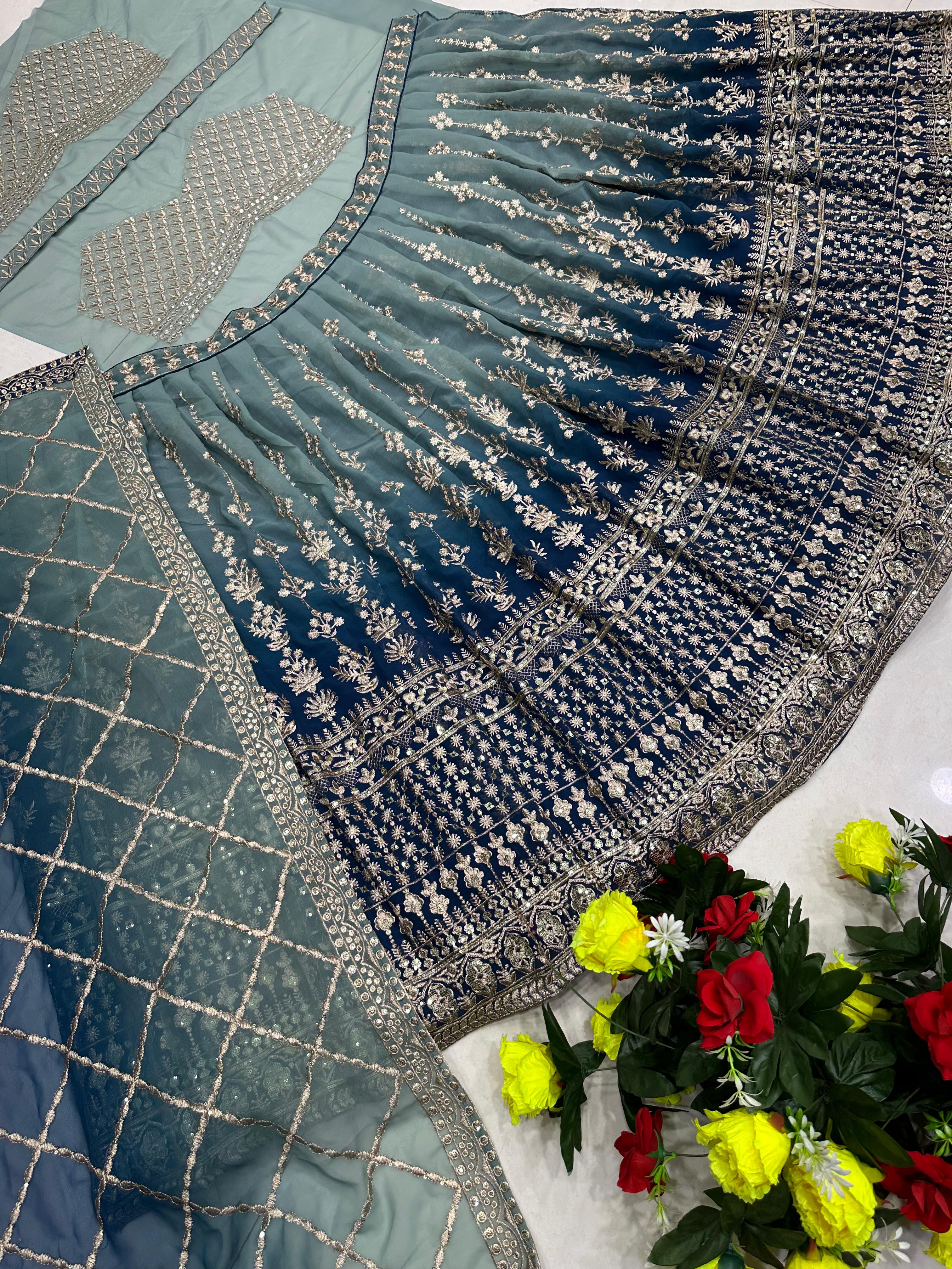 Trending Georgette Designer Pedding With Embroidery Work Lehenga Choli - Image 5